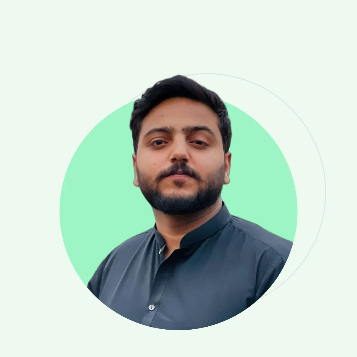 Tabasum Hussain, Averolt senior product UI/UX designer, in a black kameez